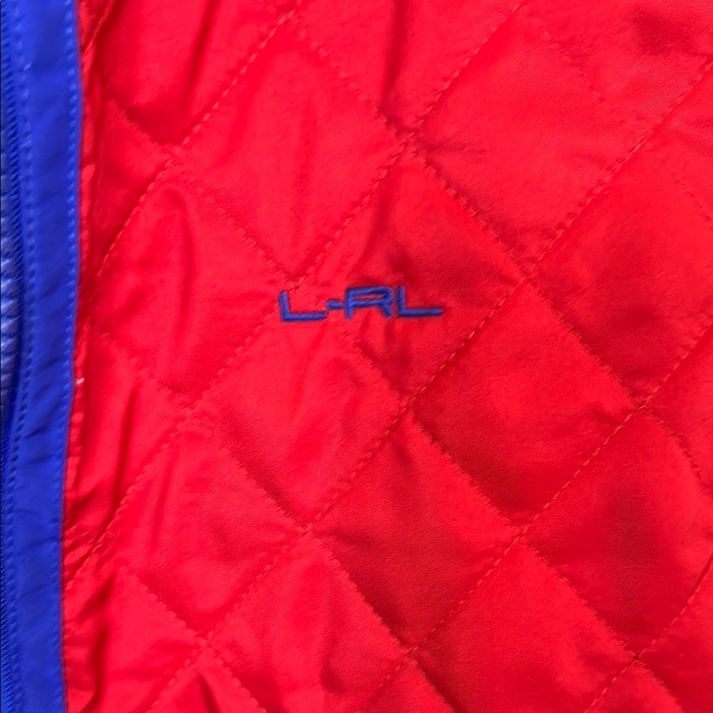 Lauren Ralph Lauren Active - Red & Black Quilted Jacket with Blue Accents - M‍‍‍ - Picture 7 of 7